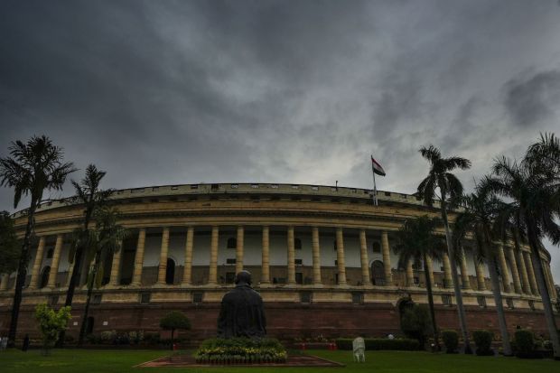With a magnificent sky and pretty flowers in the backdrop, India’s Parliament building looks absolutely stunning in monsoon showers. Situated at the end of Sansad Marg, the grand building looks breathtaking in the rainy season. (Photo Credits: PTI)