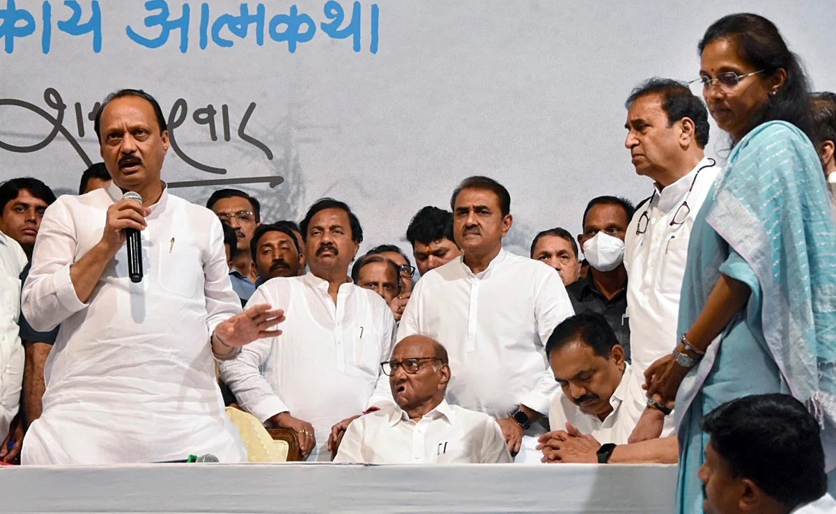 Ajit Pawar, other rebel NCP MLAs meet Sharad Pawar, second time in 24 hours