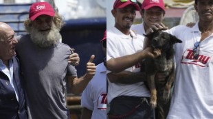Man lost at sea, Man and dog rescued after 3 months, man and dog found after 3 months, Australian sailor lost at sea, Australian sailor found after 3 months