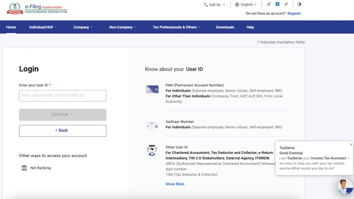 efiling portal incometax.gov.in