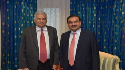 gautam adani with Sri Lankan President