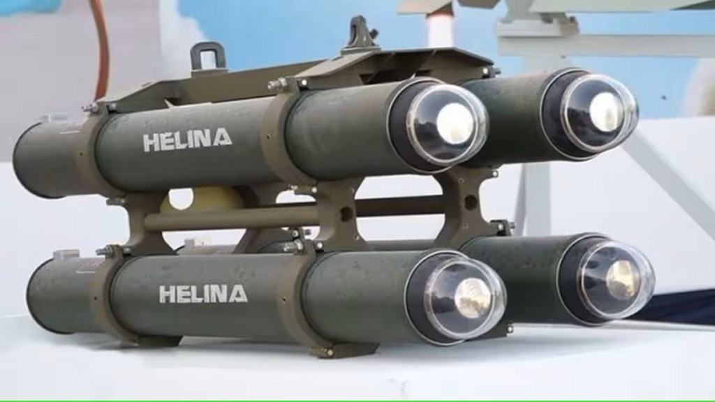 Helina Missile. Credit DRDO Helina Missile. Credit DRDO