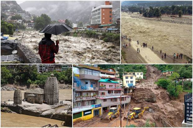 Incessant rainfall has created havoc in the Himachal Pradesh state of India. Following landslides and flash floods leading to the blocking of roads, a large number of tourists were stuck in different cities of the state.Reportedly, bus services were suspended on 1,193 Himachal Roadways Transport Corporation (HRTC) routes, and 316 buses were held enroute.Meanwhile, on Wednesday, light to heavy rains lashed a few parts of the state. Dhaula Kuan recorded 144.5 mm showers, Renuka 87 mm, Kotkhai 30 mm, Hamirpur 16.5, Shimla 13.5, Reckongpeo 42 mm, Dharamshala 13 mm and Kalpa 10 mm rainfall.On July 15 and 16 in the state, the local MeT office issued a 'yellow' warning of heavy rain, thunderstorm, and lightning.Here are some pictures of the nature's fury. Have a look: