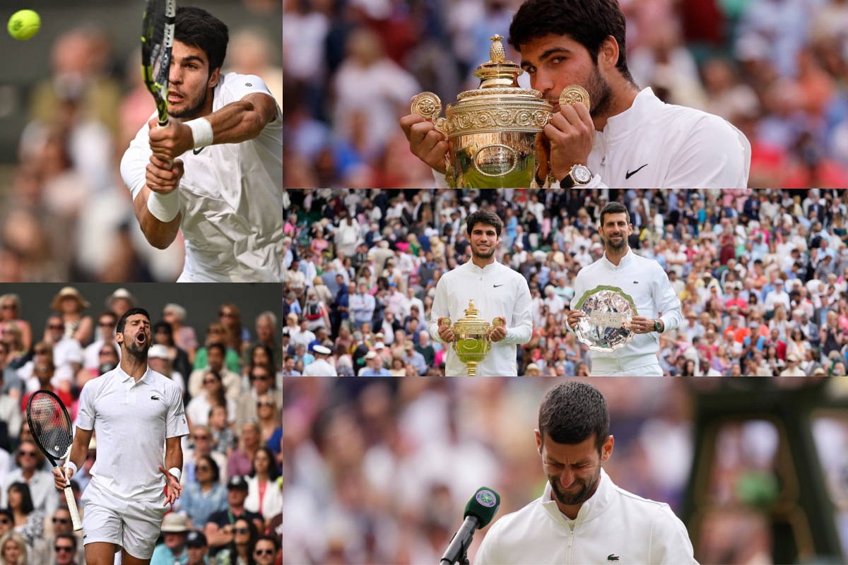 Novak Djokovic, Carlos Alcaraz, Carlos Alcaraz wins Wimbledon, Novak Djokovic loses Wimbledon, Carlos Alcaraz defeats Novak Djokovic