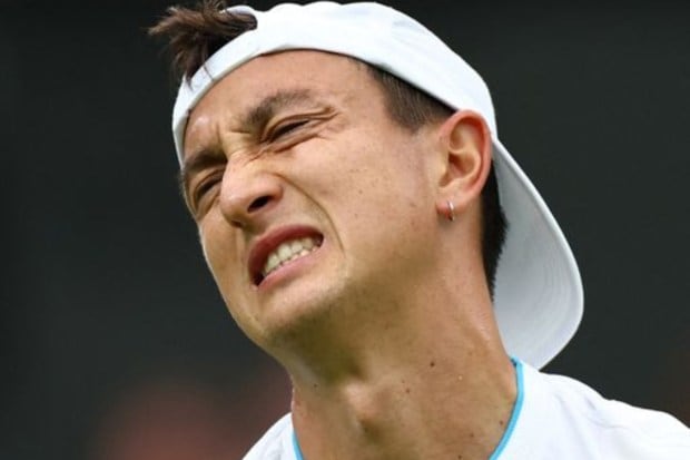 Peniston looks dejected after his first round match against Murray. (Image: Reuters)