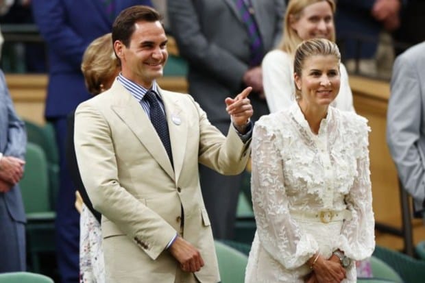 Eight-time Wimbledon champion Roger Federer and Mirka Federer. (Image: Reuters)