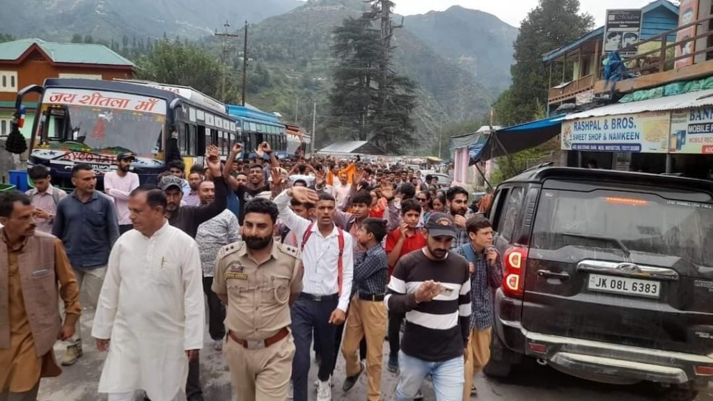 Jammu and Kashmir: Teacher, principal booked for thrashing boy who wrote ‘Jai Shri Ram’ on board