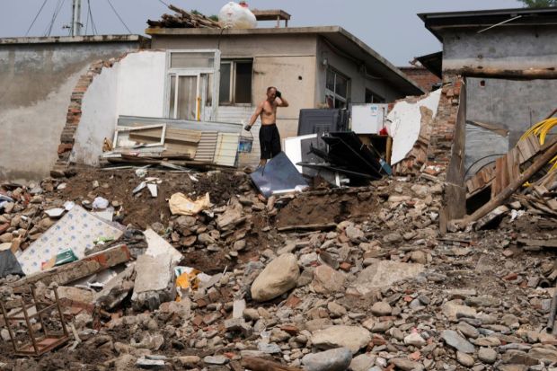About 42,000 people were evacuated from areas of Shanxi province to Hebei’s west, it reported, citing emergency officials.In early July, at least 15 people were killed by floods in the southwestern region of Chongqing, and about 5,590 people in the far northwestern province of Liaoning had to be evacuated. (AP Photo)