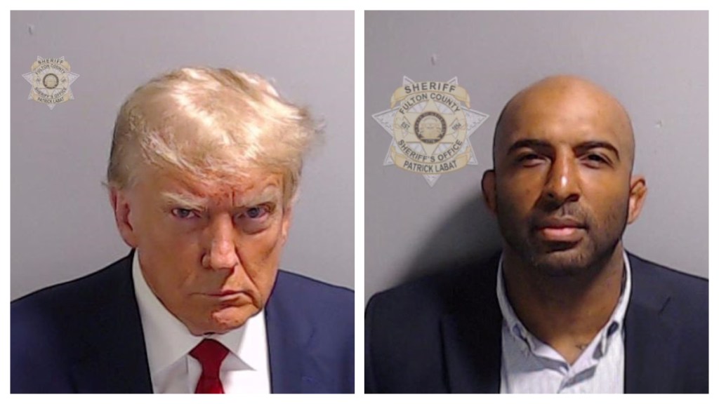 Donald Trump in jail, harrison floyd in jail, trump mug shot