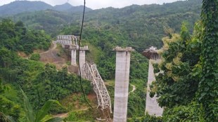 Mizoram, Mizoram news, mizoram accident, mizoram railway bridge, mizroram collapse, mizoram railway bridge news, sairang, sairang news
