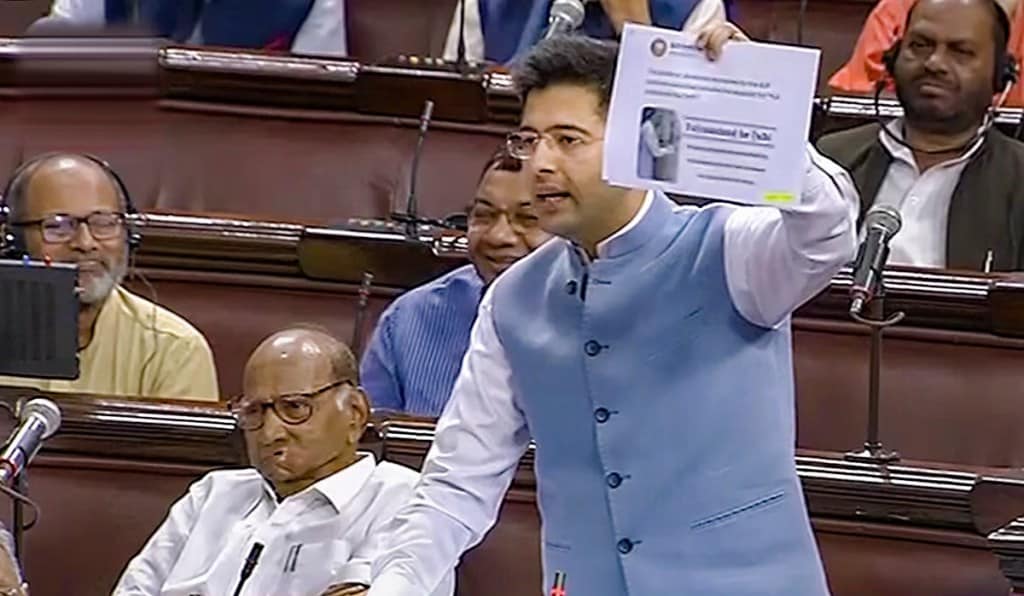 AAP MP Raghav Chadha suspended from Rajya Sabha over ‘breach of privilege’