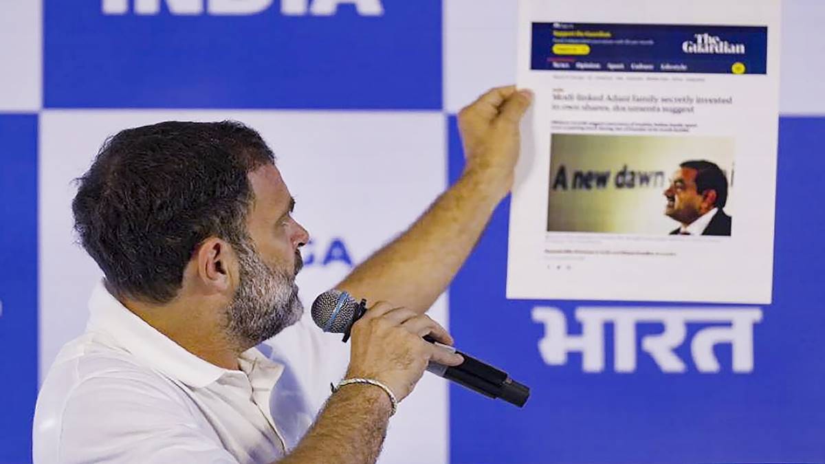 Rahul Gandhi targets Modi over Adani issue Rahul Gandhi targets Modi over Adani issue