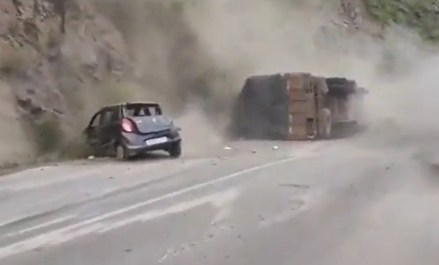 2 killed after speeding truck overturns, rams into multiple vehicles in Shimla | Video