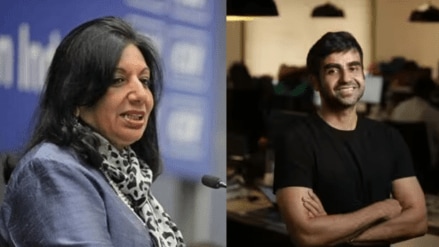 Nikhil Kamath and Kiran Mazumdar-Shaw