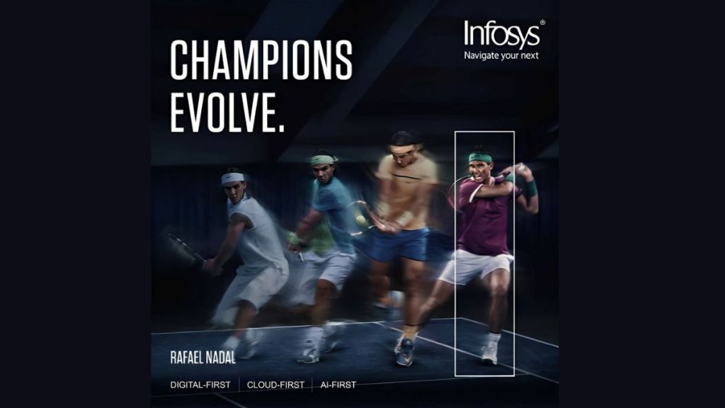 Infosys announced on Thursday that it had signed up Spanish tennis star Rafael Nadal as brand ambassador
