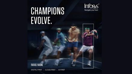 Infosys announced on Thursday that it had signed up Spanish tennis star Rafael Nadal as brand ambassador