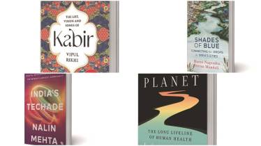 On the shelf, books