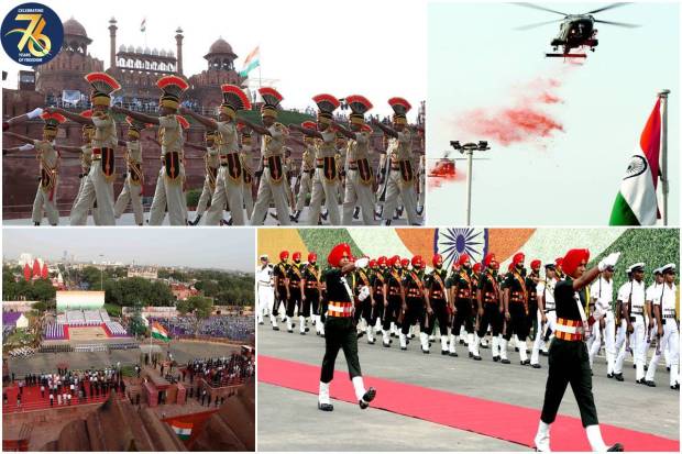 Ahead of the 77th Independence Day celebrations, at the Red Fort, New Delhi, armed forces conducted a full dress rehearsal on Sunday. Here, on Tuesday, Prime Minister Narendra Modi will hoist the tricolor flag and deliver a speech.During the I-Day rehearsal, ALH Dhruv choppers of the Indian Air Force showered petals. At the Red Fort, jawans from the Indian Air Force, Indian Army, and Indian Navy were seen marching during the rehearsal.PM Modi, on Friday, urged the people of India to participate in the 'Har Ghar Tiranga' movement between August 13 and 15.“The Tiranga symbolises the spirit of freedom and national unity. Every Indian has an emotional connect with the Tricolour and it inspires us to work harder to further national progress,” tweeted PM Modi.Here are some photos of the rehearsal. Have a look: