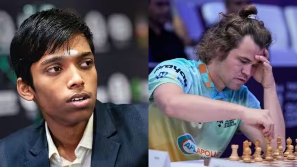Indian Grandmaster R Praggnanandhaa news, Indian Grandmaster R Praggnanandhaa vs Magnus Carlsen, Magnus Carlsen news, Praggnanandhaa loses first tie-break game to Carlsen, chess world cup India news Indian Grandmaster R Praggnanandhaa news, Indian Grandmaster R Praggnanandhaa vs Magnus Carlsen, Magnus Carlsen news, Praggnanandhaa loses first tie-break game to Carlsen, chess world cup India news