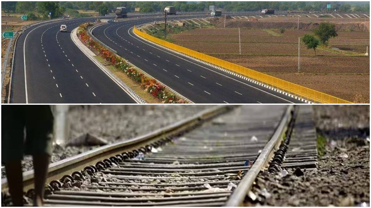 indian railways, railway line construction, railway track, highway, nhai, National Highway Authority of India, highway projects