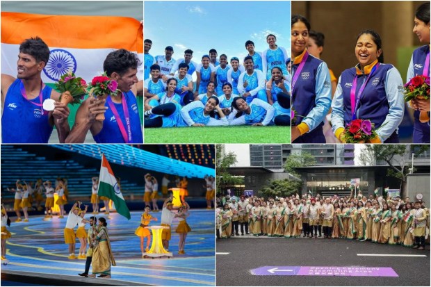 Hangzhou in China is currently hosting the 19th edition of the Asian Games, a continental multisport event that is featuring a 655-member Indian contingent this year. Originally slated for 2022, the event was postponed for a year due to the COVID-19 pandemic. (Images: PTI and Twitter)