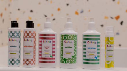 Kiddums offers a range of skincare products which includes gentle cleansers, nourishing moisturisers, sunscreen with high SPF protection, soothing oils, among others