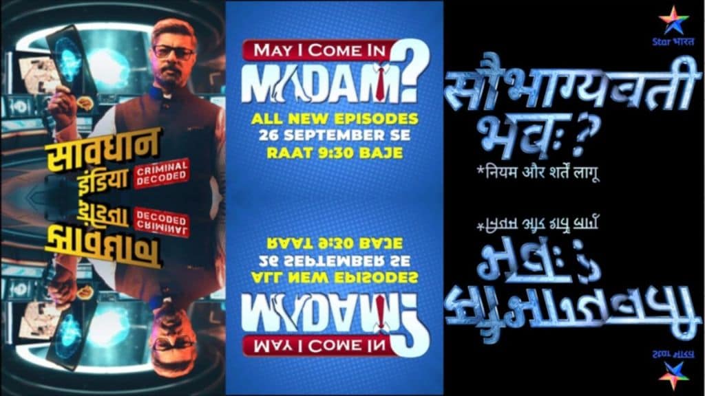 The new shows will air from September 26 from Monday to Saturday