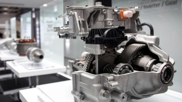 LG's e-Powertrain motors displayed at the company's gallery. Photographer: Jean Chung/Bloomberg