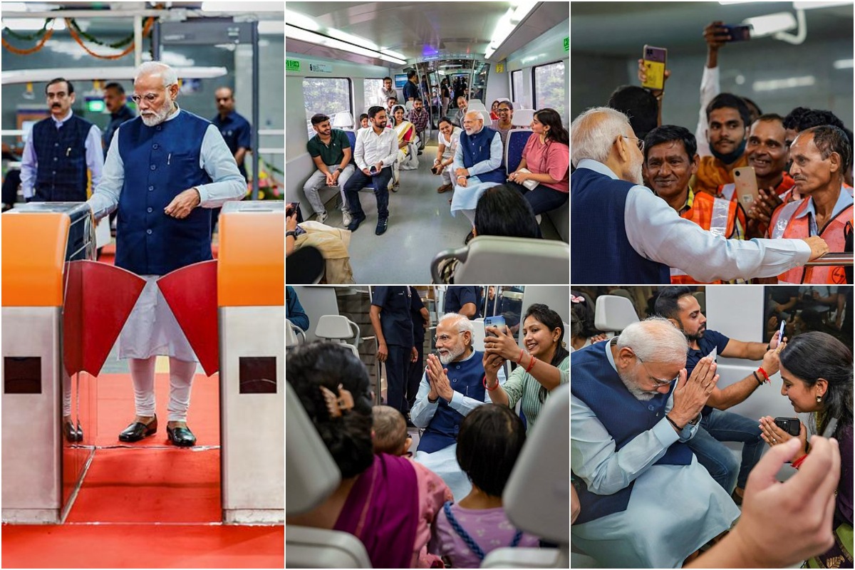 PM Modi, PM Modi metro ride, metro, metro news, Narendra Modi, PM Modi news, Delhi, PM Modi's birthday, Modi's birthday, Modi metro ride, Modi takes the metro, Yashobhoomi convention centre, Yashobhoomi convention centre PM Modi, what is Yashobhoomi convention centre