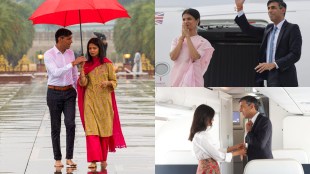 Rishi Sunak in India, Rishi Sunak and his wife, Akshata Murty in India, Rishi Sunak and wife images, UK PM visits India, Rishi Sunak's visit to India, Rishi Sunak G20 Summit, Rishi Sunak with PM Modi