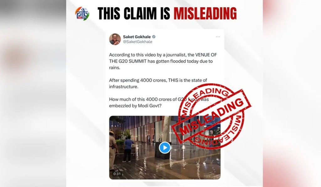 'Exaggerated, misleading': Centre snubs claims of waterlogging at G20 Summit venue