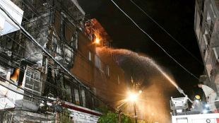 VIDEO | Man jumps four floors after fire breaks out at Bengaluru cafe, hospitalised