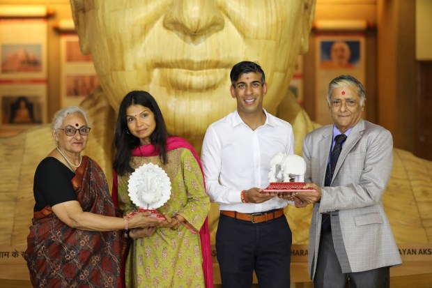 Dr Jyotindra Dave, Director of the Research Institute at Akshardham, said they were told the couple are regular visitors to the Akshardham temple in the UK. (Image: PTI)