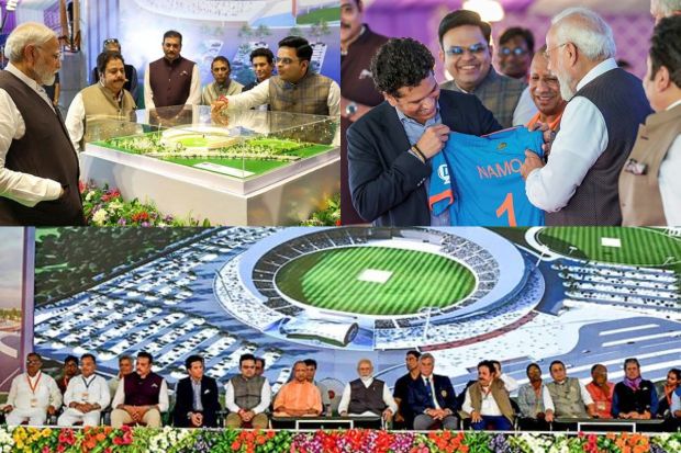 Prime Minister Narendra Modi met and interacted with former Indian cricketers Sachin Tendulkar, World Cup 1983 winning skipper Kapil Dev, legendary batter Sunil Gavaskar and former all-rounder and India head coach Ravi Shastri on Saturday. PM Modi laid the foundation stone for a new international cricket stadium in Varanasi, his Lok Sabha constituency on Saturday.  Uttar Pradesh Chief Minister Yogi Adityanath, BCCI president Roger Binny and vice-president Rajeev Shukla also attended the event along with these aforementioned cricketers.  