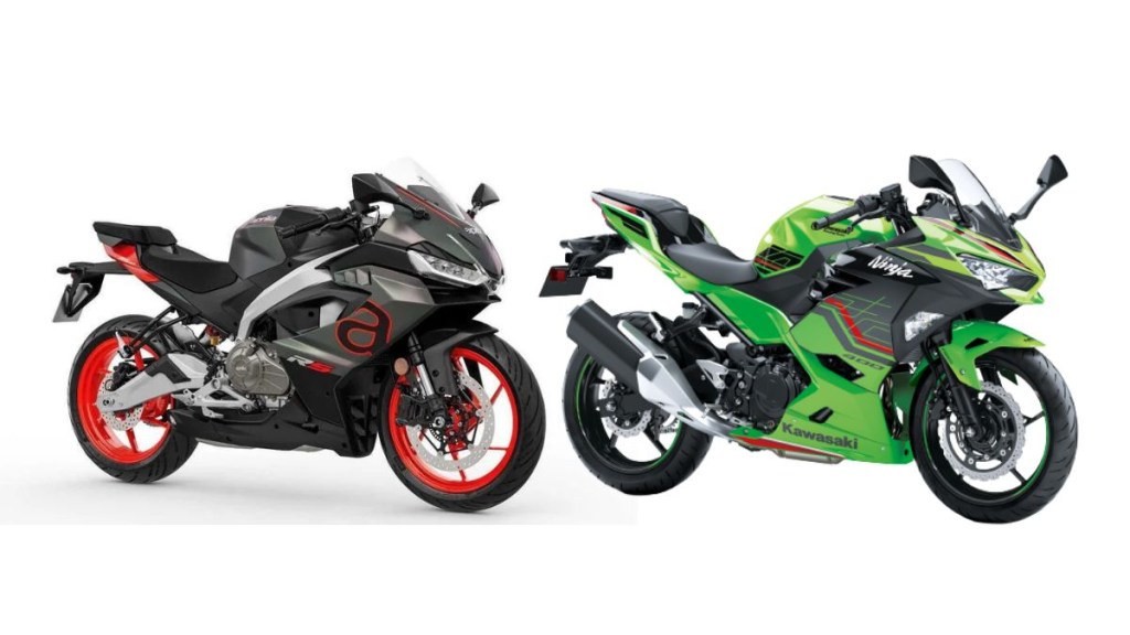 aprilia rs 457 vs kawasaki ninja 400