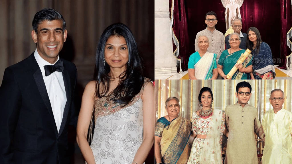 Sudha Murty, Akshata Murthy, Rohan Murty, Rishi Sunak, Narayana Murty