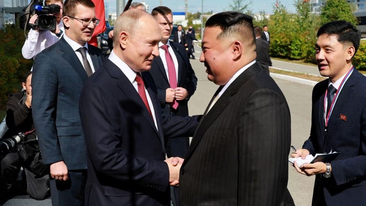 Kim Jong Un Vladimir Putin, North Korea and Russia, arms deal Russia, Kim Jong Un arrives in Russia, Kim Jong Un latest news, Kim Jong Un Russia news, Vladimir Putin