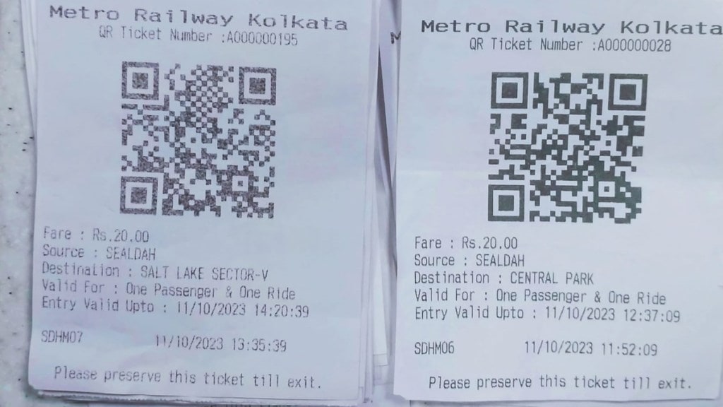 Kolkata Metro, Kolkata Metro new ticket system, Kolkata Metro news, Kolkata Metro latest news, Kolkata Metro paper based qr ticket, Kolkata Metro token system, Kolkata Metro sealdah station,