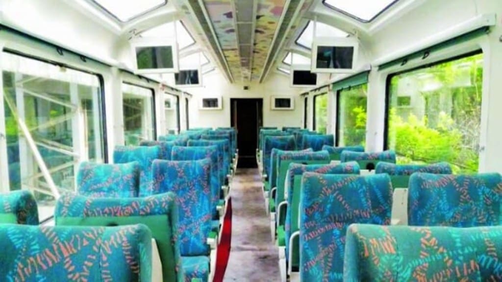 Vistadome Coach, Vistadome Coach features, Vistadome Coach fare, Vistadome Coach in jammu and kashmir, indian railways Vistadome Coach, Vistadome Coach latest news, Vistadome Coach on budgam-banihal route, budgam-banihal route,