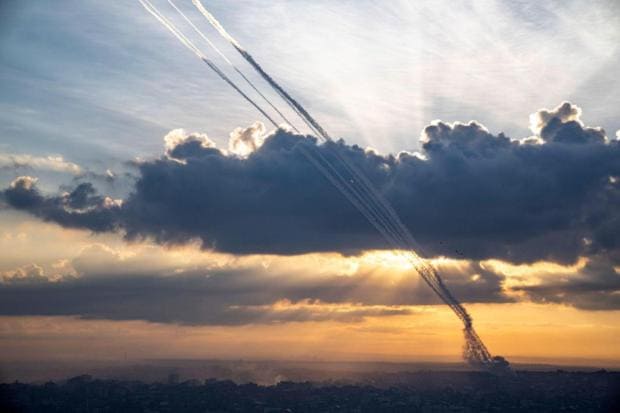 Rockets are fired toward Israel from Gaza. (Image/AP)
