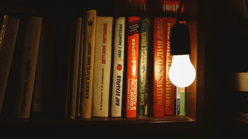Led light bulb with books