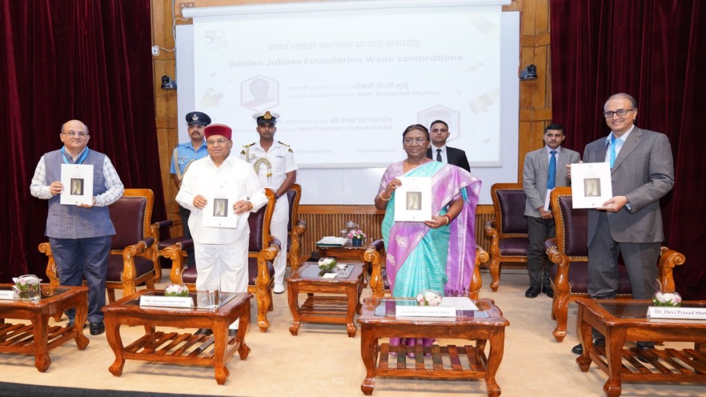 The President of India congratulated IIMB for addressing national challenges and driving economic growth and employment. The President of India congratulated IIMB for addressing national challenges and driving economic growth and employment.