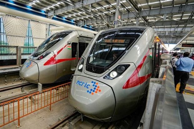 The train can run at a speed of 180 km per hour. The services will begin at 6 am and run till 11 pm, the National Capital Region Transport Corporation (NCRTC) officials earlier said. (PTI Photo)