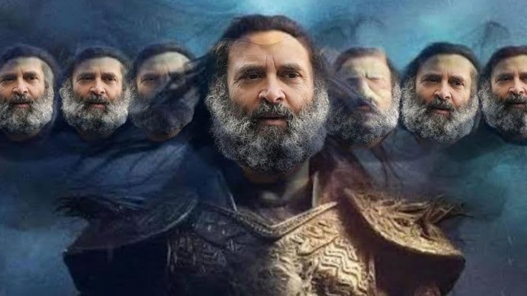 Rajasthan, Jaswant Gurjar, Rahul Gandhi poster, Rahul Gandhi as Ravan, Rahul Gandhi Ravan poster, Rahul Gandhi news, JP Nadda, amit Malviya, George Soros, Rajasthan elections, Rajasthan elections 2023, Congress BJP poster war