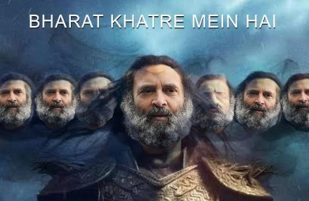 'Bharat khatre mein hai': BJP poster calls Rahul Gandhi new age 'Ravan', links him with George Soros