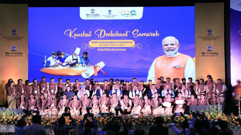 The event brought together students from numerous skill development institutes.