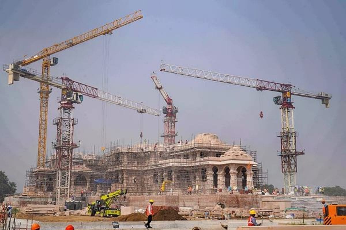 The chairman of the Ram Janmabhoomi Teerth Kshetra Trust's construction committee, Nripendra Mishra, said that the first phase of the Ram Mandir in Ayodhya's construction should be finished by December 30 of this year. (PTI Photo)