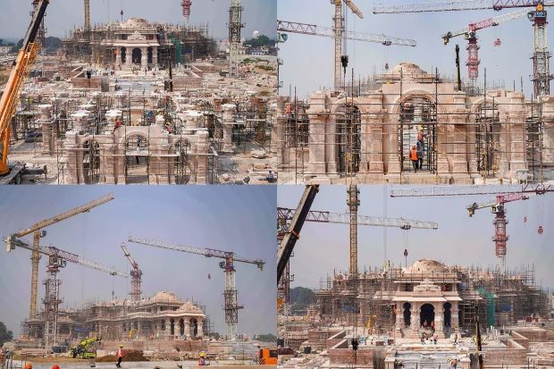 Ram Janmbhoomi Teerth Kshetra on Monday shared stunning pictures of the Ram Temple which is currently under construction in Ayodhya. The mesmerising pictures are making rounds on social media. Take a look: 
