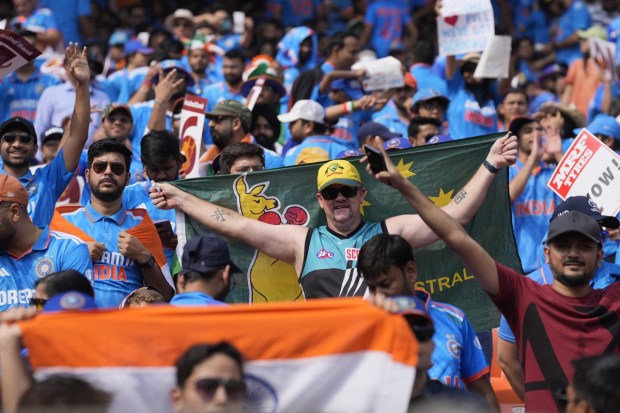 The level of expectation from Rohit Sharma's team has long crossed the critical limit of craziness. The city is ready to explode as 132,000 capacity stadium won't even have an inch of space left. The streets that lead to Narendra Modi Stadium's main entry gate are lined with sellers of counterfeit India jerseys. (AP Photo)