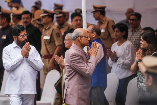 Family members of the policemen, who lost their lives during the November 2008 attacks, also paid tributes to the martyrs.The governor met the family members of those who died in the attacks. (PTI Photo)